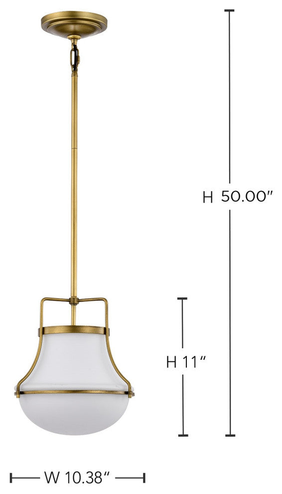 Valdora 1 Light Pendant, 10"