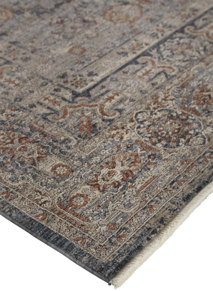 Weave & Wander Gilford Blue 2'8"x8' Power Loomed Area Rug