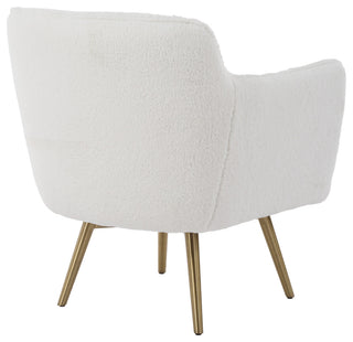 Uttermost Oasis White Swivel Chair