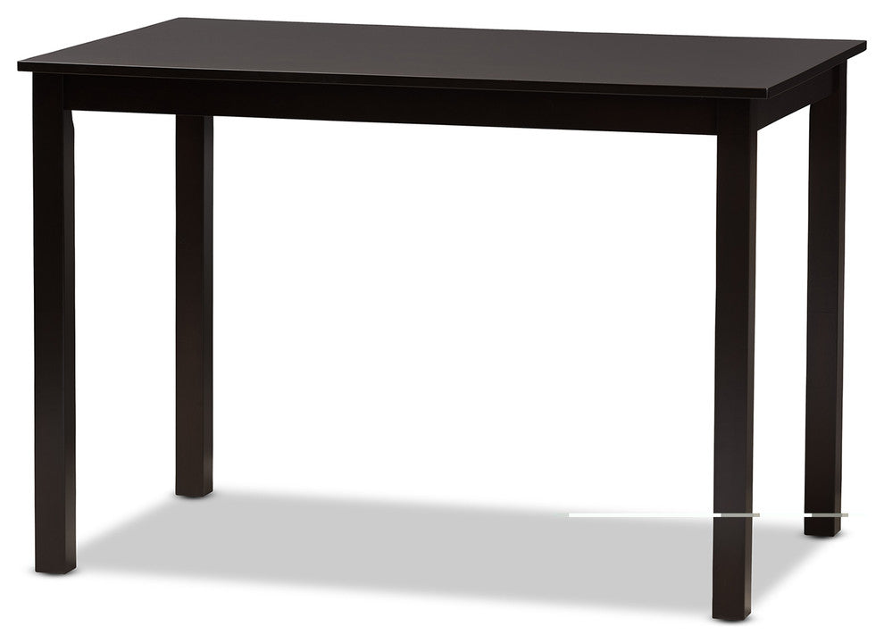 Alani Modern Dark Brown Faux Leather Upholstered 5-Piece Dining Set