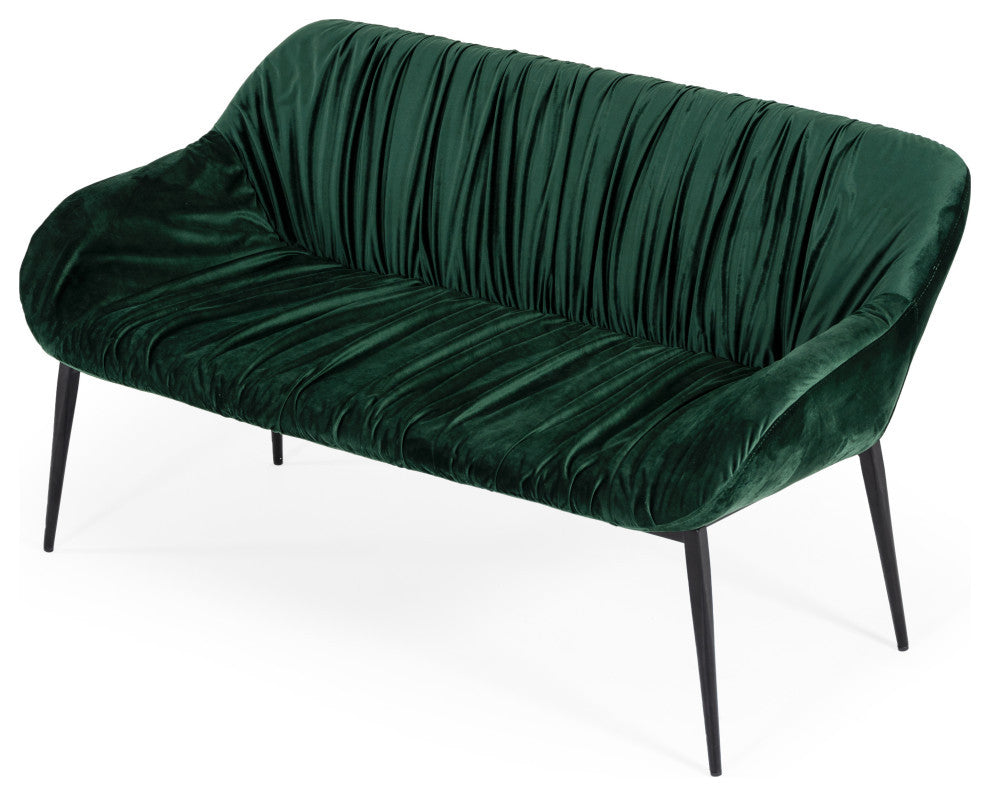 Modrest Katrina Modern Green Fabric Bench