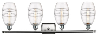 Ballston-Vaz 4-Light 36" Bath Vanity Light, Brushed Satin Nickel, Clear