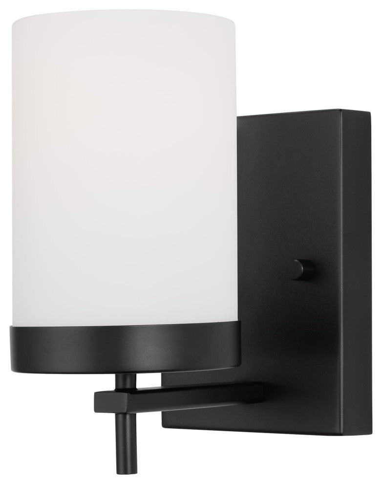 Zire One Light Wall / Bath Sconce, Midnight Black