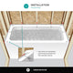 Acrylic Apron Soaking Bathtub, White, 72"x36", Left, Without Drain