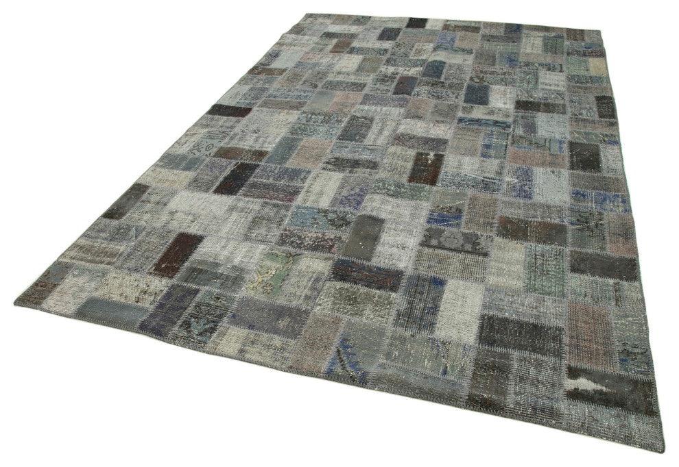 Rug N Carpet - Handwoven Oriental 6' 8" x 10' 2" Antique Patchwork Area Rug