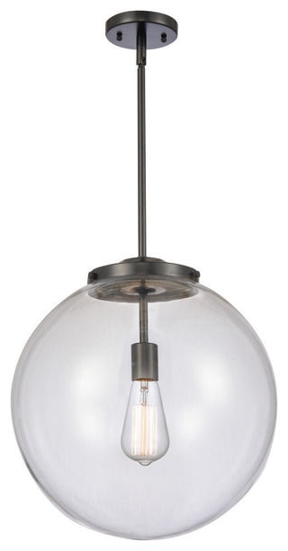 Beacon Pendant, Matte Black, Clear, Clear