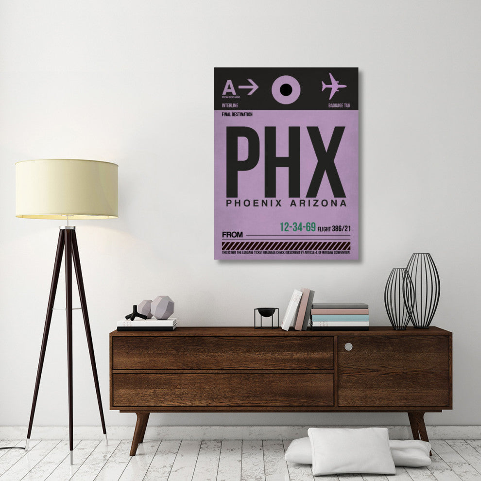 "PHX Phoenix Luggage Tag 1" Fine Art Print