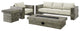 Manteo Rustic Coastal Outdoor Patio Sunbrellaï¿½ 4 Piece Set Light Gray Beige