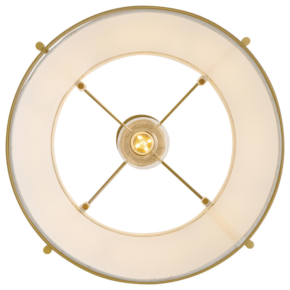 Hinkley Clarke Large Drum Pendant, Lacquered Dark Brass