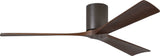 Irene-3 42" Hugger Ceiling Fan, Textured Bronze With Walnut Blades