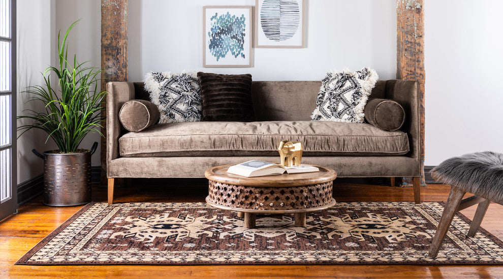 Unique Loom Brown Oasis Taftan 7'x10' Area Rug