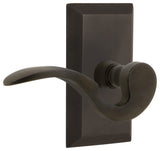 Studio Plate With Manor Lever, Oil-Rubbed Bronze, Privacy, Left-Handed