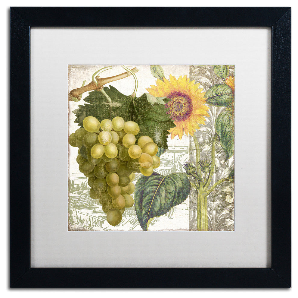 Color Bakery 'Dolcetto III' Matted Framed Art, Black Frame, White Mat, 16x16