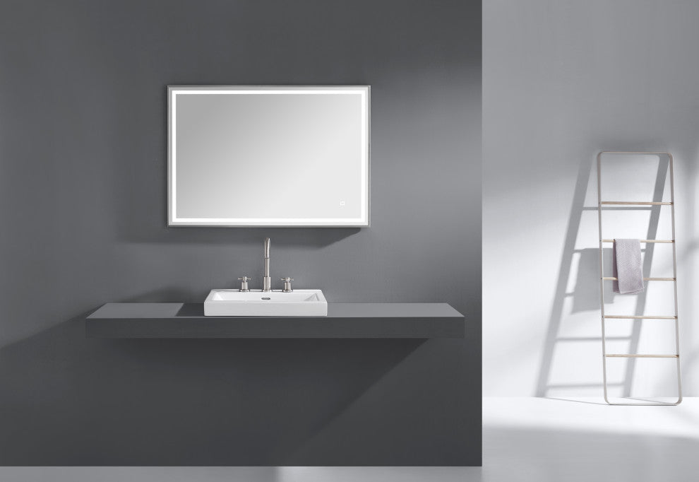 Avanity 59" LED Mirror, Brushed Stainless