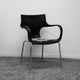 Mod Made Phin Modern Plastic Dining Side Chair, Set of 2, Black