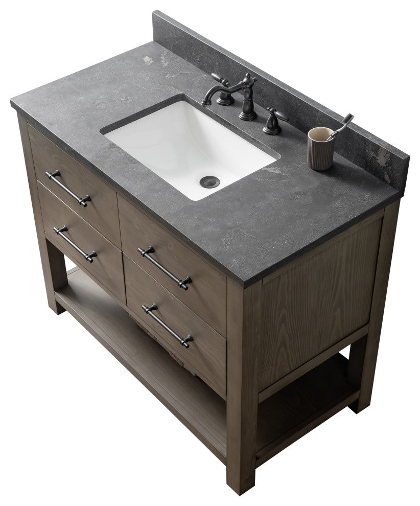 Windwood 42" Bathroom Vanity, Smoke Gray