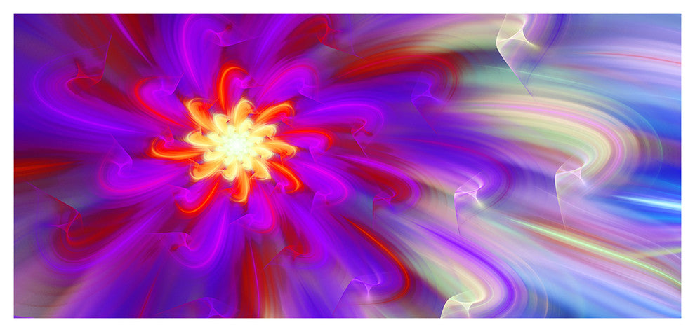 Beautiful Purple Flower Petals, Large Floral Canvas Art Print, 60"x28"