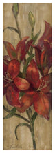 "Vivid Red Lily on Gold" Digital Paper Print by Silvia Vassileva, 14"x38"