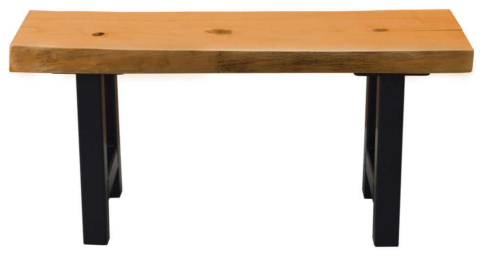 Live Edge Locust Ridgemont Bench, Natural Stain, 3 Foot