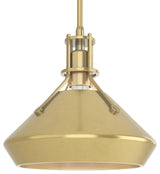 Henry with Chamfer Pendant, Modern Brass, Modern Brass Accents