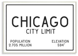 Chicago City Limit, 10"x15", Wall Plaque Art