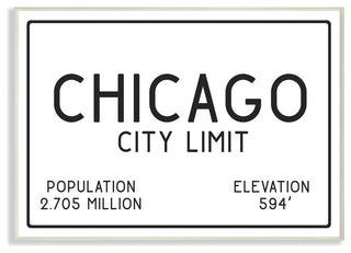 Chicago City Limit, 10"x15", Wall Plaque Art