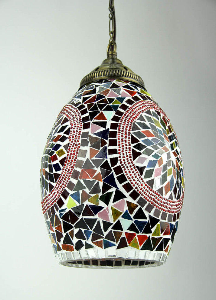 Handcrafted Glass Art Turkish Style Mosaic Pendant Lamp