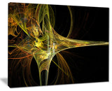 "Large Fractal Artwork Yellow" Abstract Digital Art Canvas Print