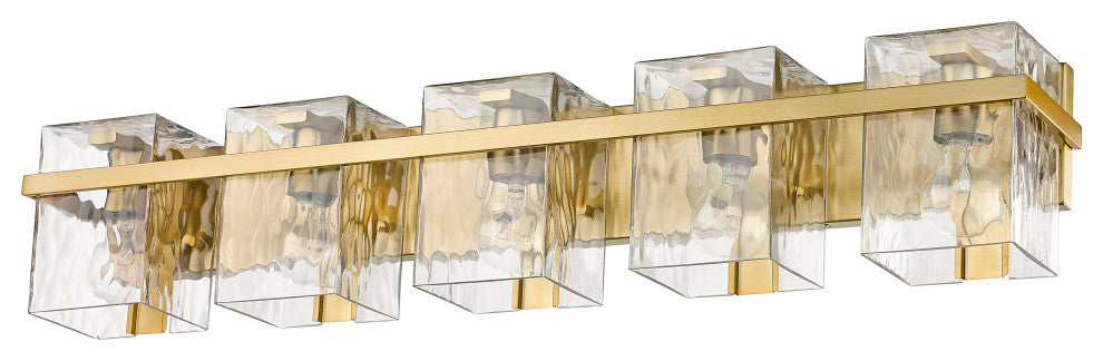 Zlite 1938-5V-MGLD 5-Light Vanity, Clear