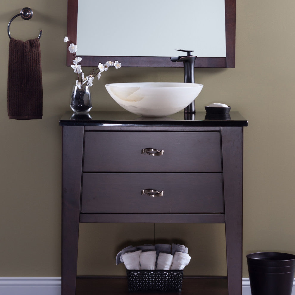 White Onyx Vessel Sink