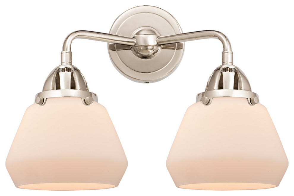 288-2W-PN-G171 Fulton 2 Light 14.75" Bath Vanity Light, Polished Nickel