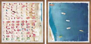 Packed Beach III Diptych, 48"x24"