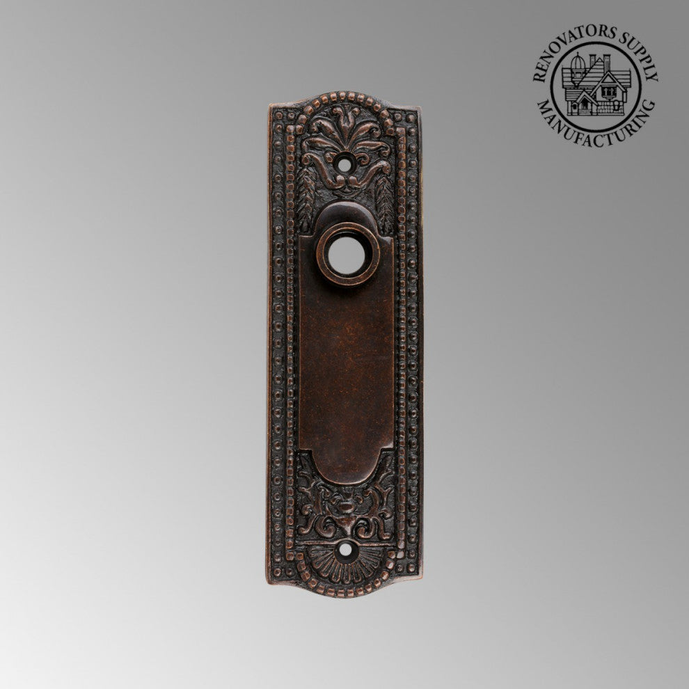 Black Door Plate Bronze Solid Brass Finish Without Keyhole Renovators Supply