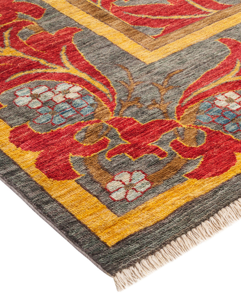 Arts and Crafts, One-of-a-Kind Hand-Knotted Area Rug Gray, 8'8"x11'9"