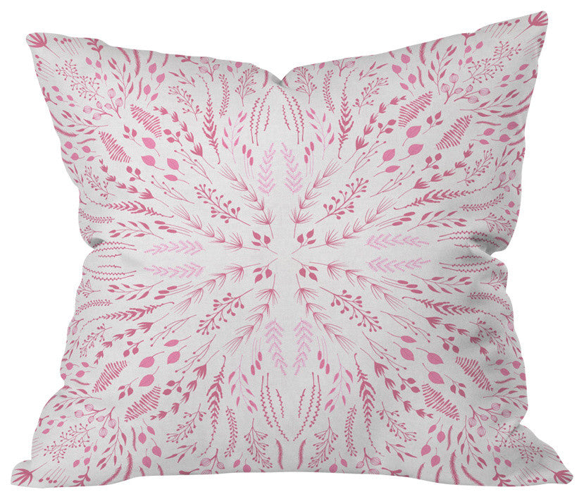 Iveta Abolina Pink Maze Outdoor Throw Pillow