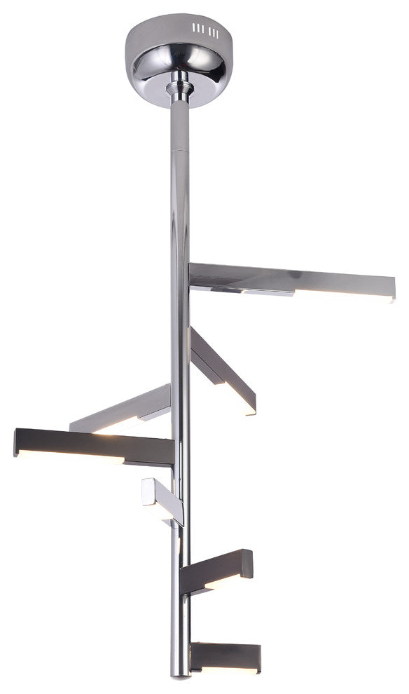 Stainless Steel With Plated Aluminum Chrome Frame LED Light Fixture