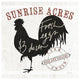 "Farm Linen Rooster Black" Digital Paper Print by Sue Schlabach, 26"x26"