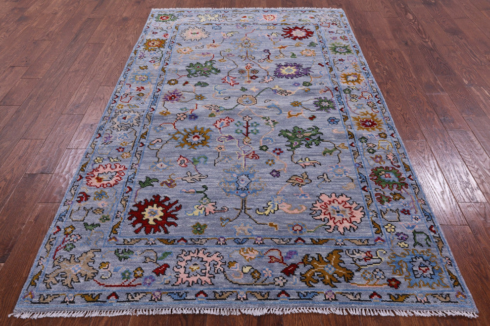 5' 1" X 8' 4" Turkish Oushak Hand Knotted Wool Rug - Q15466