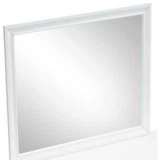 Madrid 46" W x 37" H Rectangle Framed White Dresser Mirror