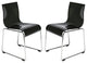 LeisureMod Lima Modern Acrylic Chair, Set of 2