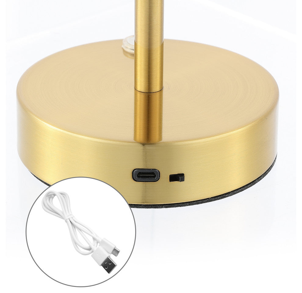 12.75" Modern Minimalist Iron Rechargeable Integrated LED Table Lamp