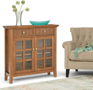 Lifestyle shot showing cabinet in a real room setting.