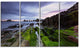 "Gueirua Beach in Spain" Seashore Photography Canvas Print, 4 Panels, 48"x28"