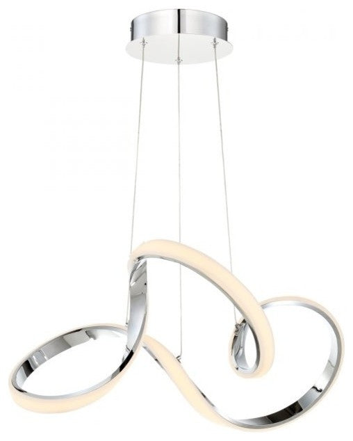 WAC Lighting Vornado 23in LED Chandelier in Chrome