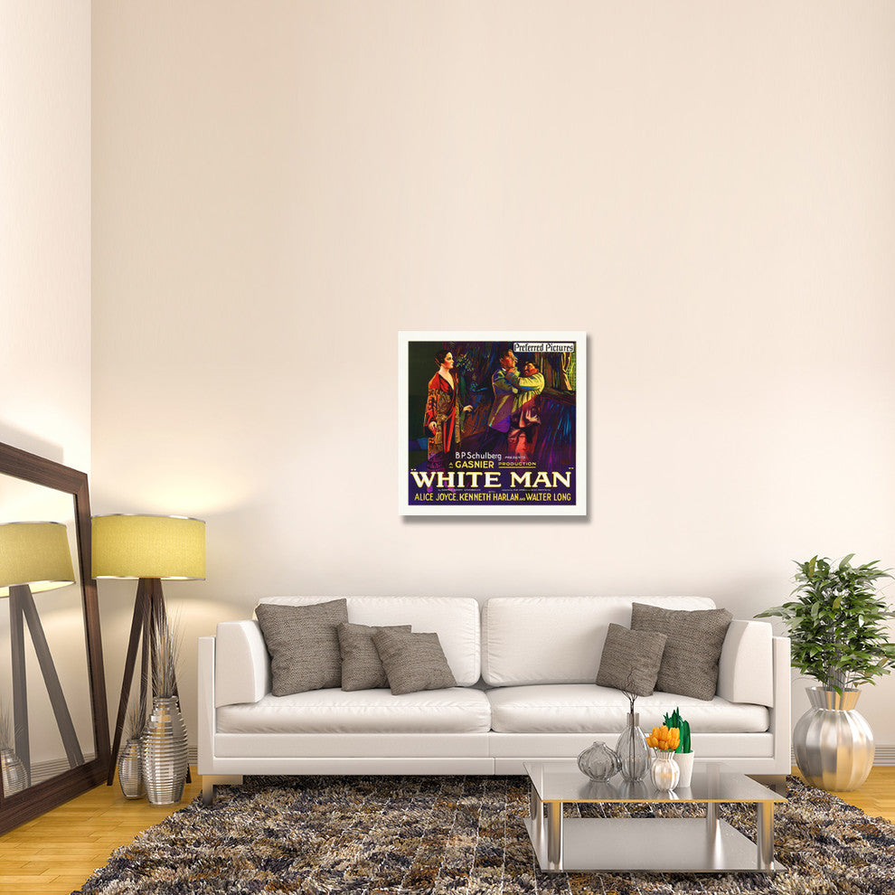 "White Man, 1924" Stretched Canvas Giclee by Hollywood Photo Archive, 36x36"