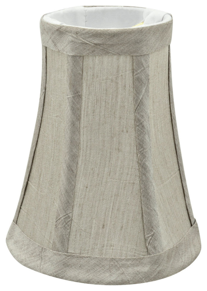 30245-6 Small Bell  Chandelier Clip On Lamp Shade Silver-Gray 2 1/2"x4"x5"