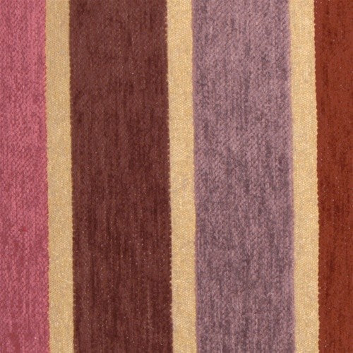 Pillow Decor - Savannah Stripes Chenille Throw Pillow, Pink Purple, 12" X 20"
