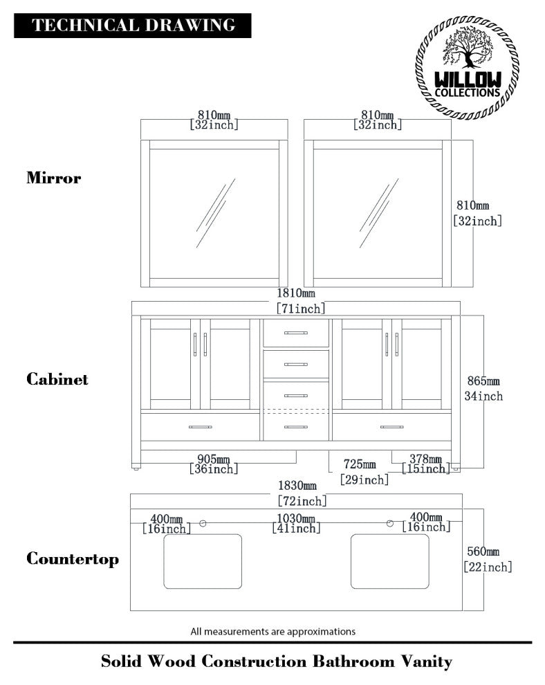 Malibu 72 Double Sink Bath Vanity in Elephant Skin Gray 2" Carrara Marble