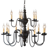Harrison 2 Tier Chandelier, Black