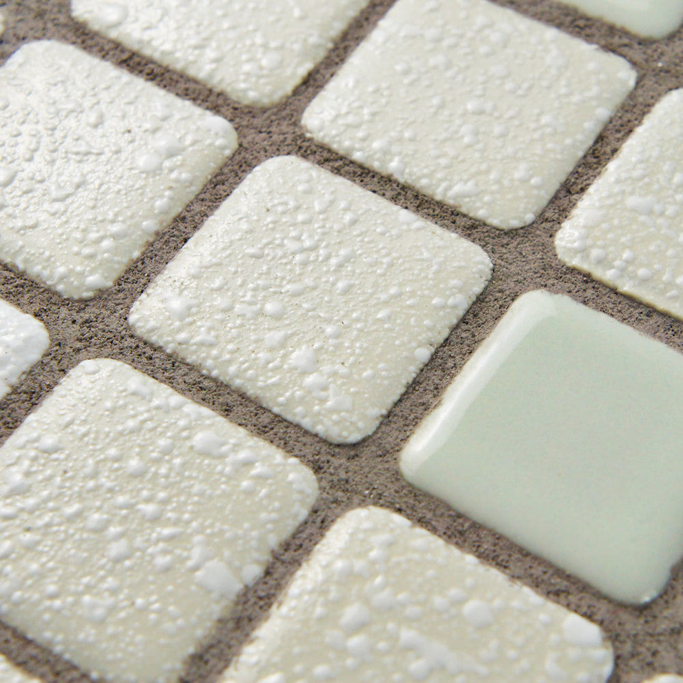 Crystalline Mosaic Floor and Wall Tile, Pistachio, Sample